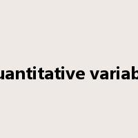 quantitative variable是什么意思