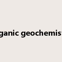 organic geochemistry是什么意思