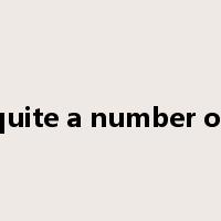 quite a number of是什么意思