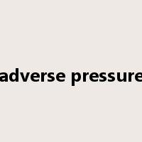 adverse pressure是什么意思