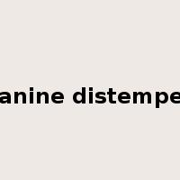 canine distemper是什么意思