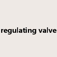 regulating valve是什么意思