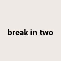 break in two是什么意思