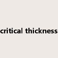 critical thickness是什么意思