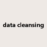 data cleansing是什么意思