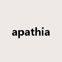 apathia是什么意思