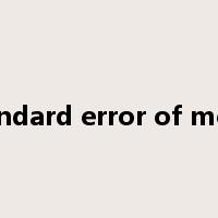 standard error of mean是什么意思