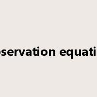 observation equation是什么意思