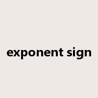 exponent sign是什么意思
