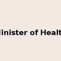 Minister of Health是什么意思