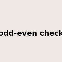 odd-even check是什么意思