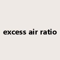 excess air ratio是什么意思