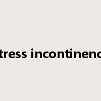stress incontinence是什么意思