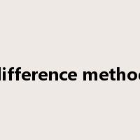 difference method是什么意思