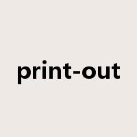 print-out是什么意思