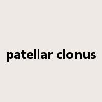 patellar clonus是什么意思