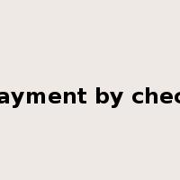 Payment by check是什么意思