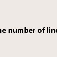 the number of lines是什么意思
