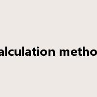 calculation method是什么意思