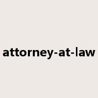 attorney-at-law是什么意思
