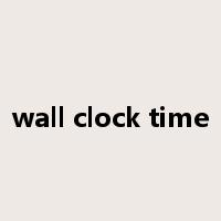 wall clock time是什么意思
