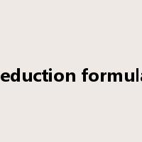 reduction formula是什么意思