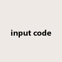 input code是什么意思