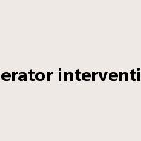 operator intervention是什么意思