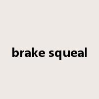 brake squeal是什么意思