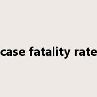 case fatality rate是什么意思