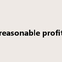 reasonable profit是什么意思