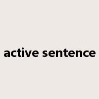 active sentence是什么意思