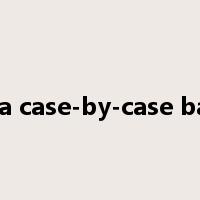 on a case-by-case basis是什么意思