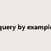 query by example是什么意思