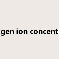 hydrogen ion concentration是什么意思