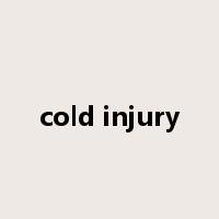cold injury是什么意思