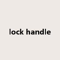 lock handle是什么意思