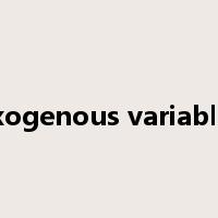 exogenous variables是什么意思