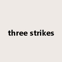 three strikes是什么意思