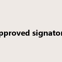 approved signatory是什么意思