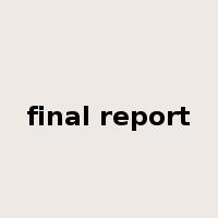 final report是什么意思