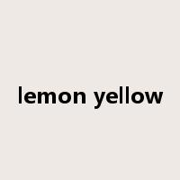 lemon yellow是什么意思
