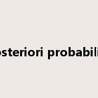 posteriori probability是什么意思
