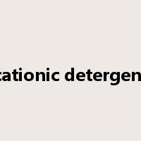 cationic detergent是什么意思