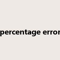 percentage error是什么意思