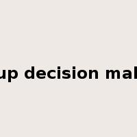 group decision making是什么意思