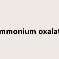 ammonium oxalate是什么意思