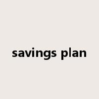 savings plan是什么意思