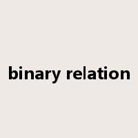 binary relation是什么意思
