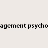 management psychology是什么意思